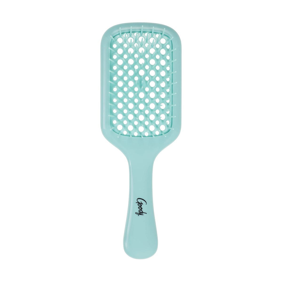 Planet Goody Ocean Rescue Vented Paddle Brush - Teal, Ouchless Detangler with Flexible Bristles, Helps Accelerate Drying, Use as a Detangling or