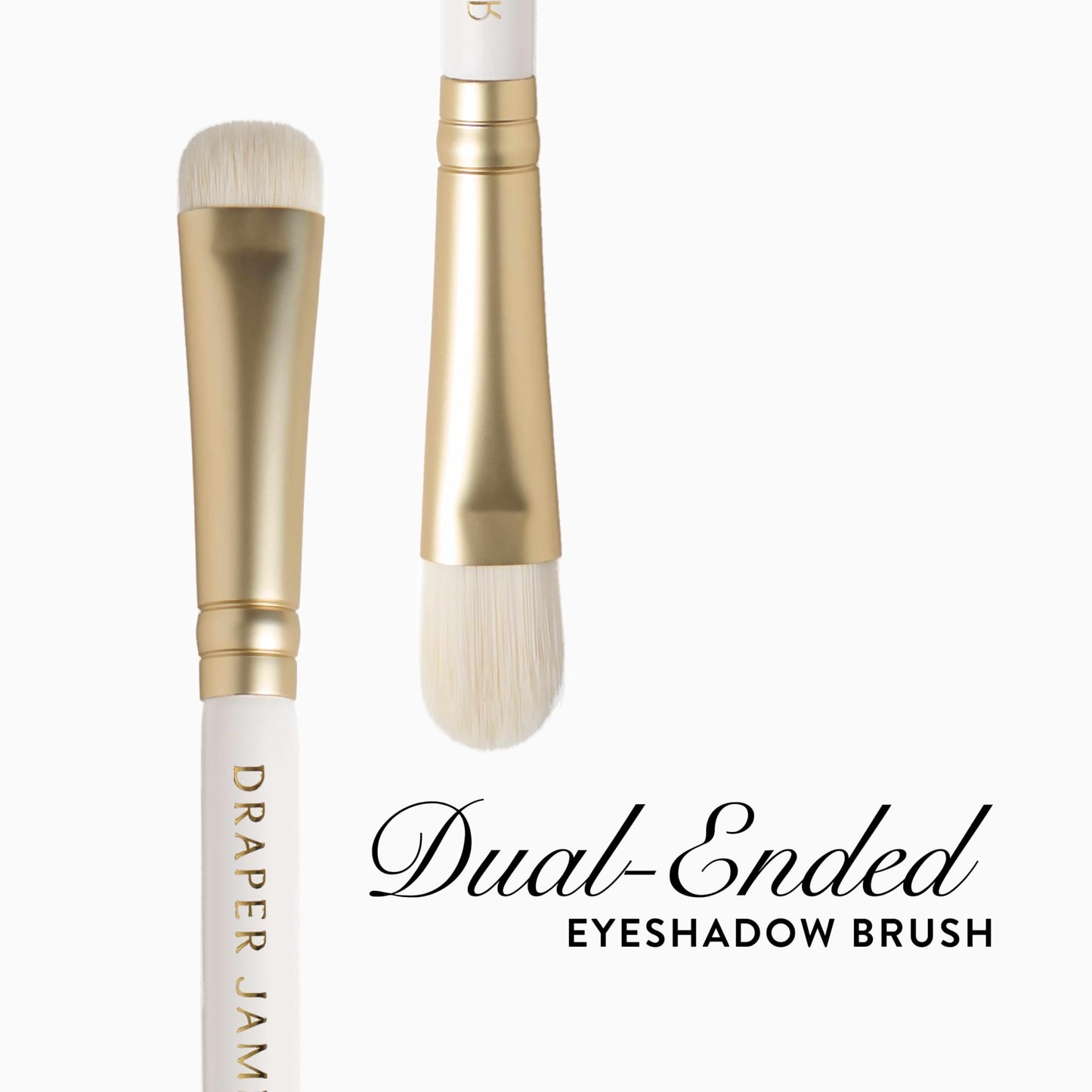 LAURA GELLER NEW YORK Dual-Ended Eyeshadow Brush - Flat Packing & Fluffy Blending Brush for Baked & Pressed Eyeshadow - Limited Edition Draper James Beauty & Personal Care LAURA GELLER NEW YORK