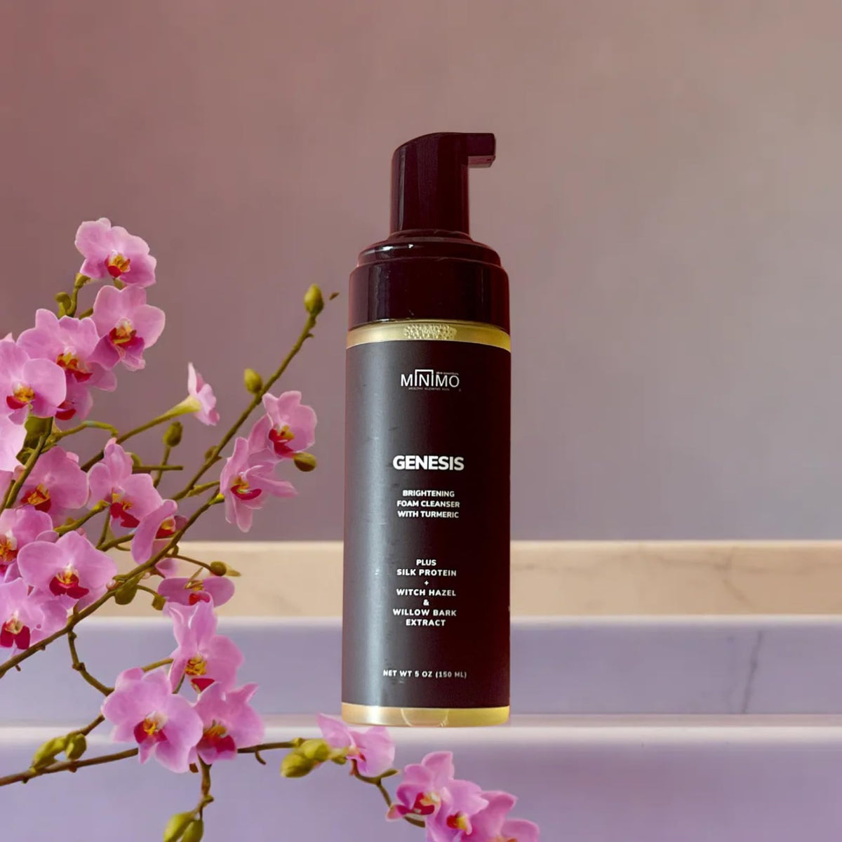 Minimo Bath & Body Genesis Sulfate-Free Turmeric Facial Cleanser | Turmeric Foaming Cleanser For Sensitive Skin | Facial Wash For Women & Men, Oily Beauty & Personal Care Minimo Bath & Body