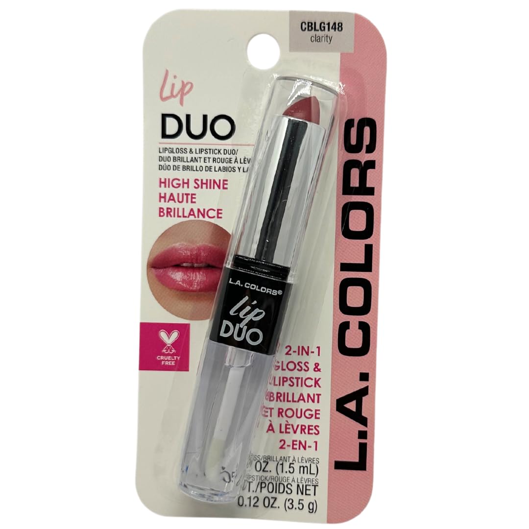 L.A.Colors Lip Duo Gloss/Lipstick CBLG148 Clarity Beauty & Personal Care L.A. COLORS