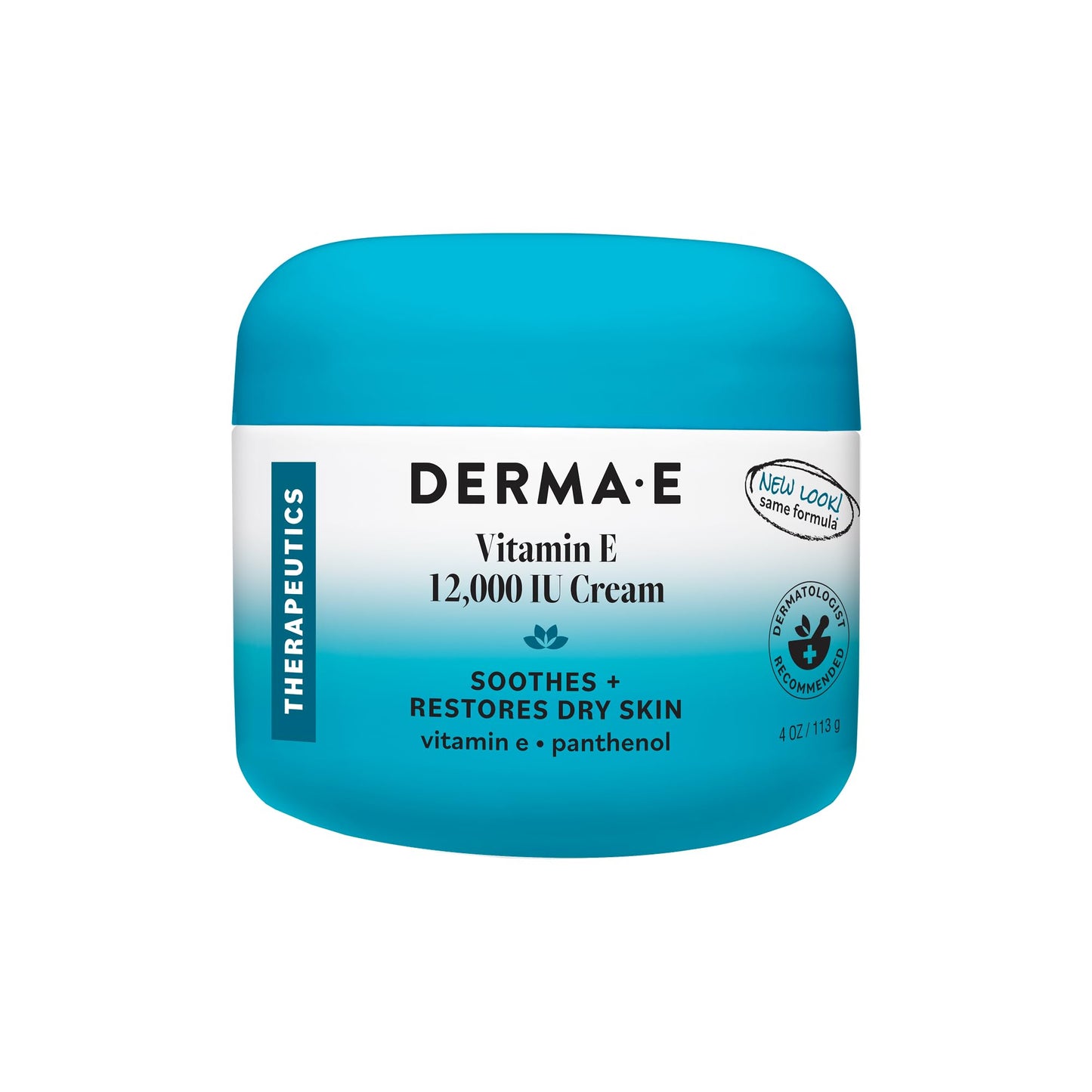 Derma E Vitamin E 12,000 IU Cream - Moisturizer for Face and Body - Multi-purpose Face Cream, Hand Cream and Body Lotion Soothes and Protects, 4 oz Beauty & Personal Care Derma E