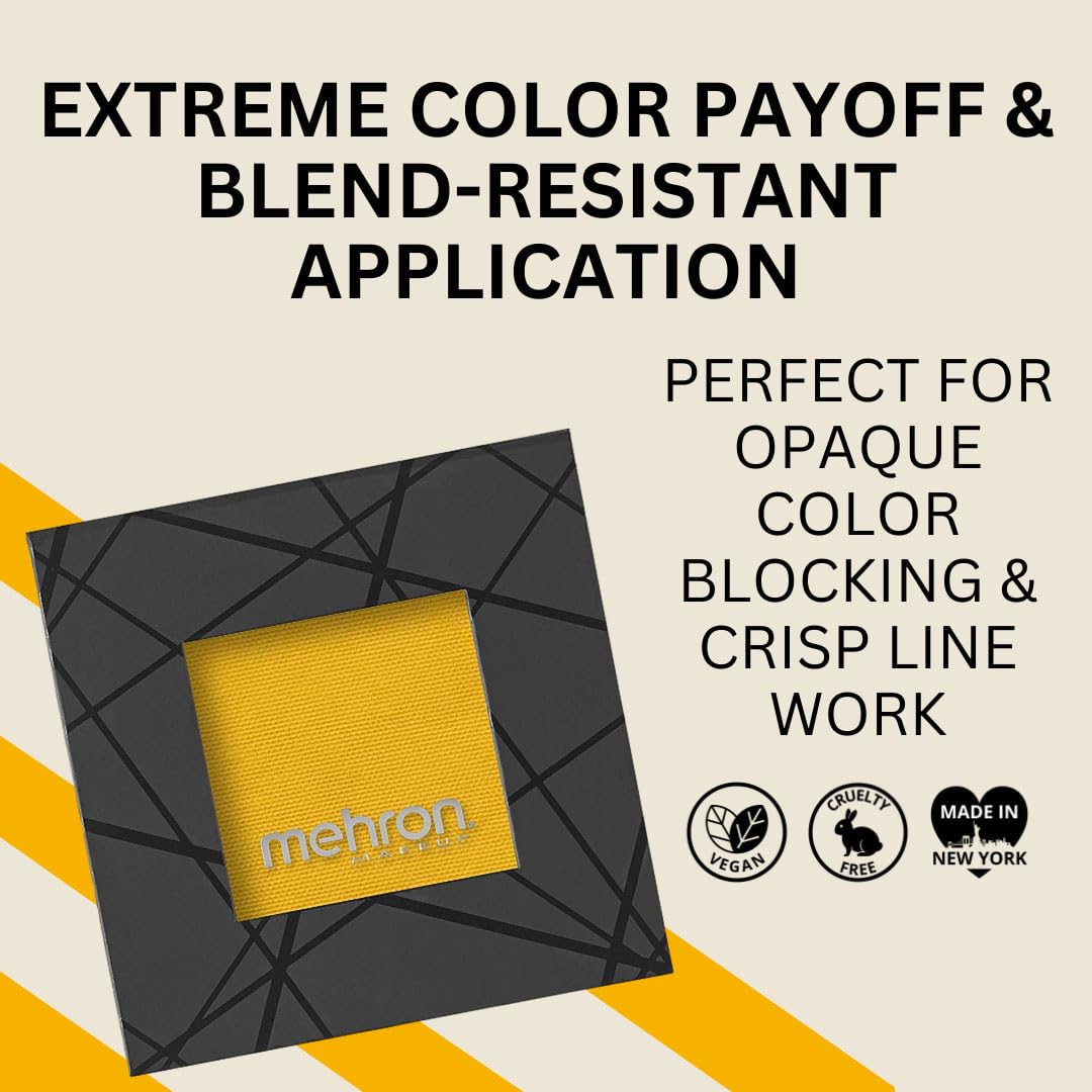 Mehron EDGE Face & Body Paint| Professional Water-Activated Face Paint Makeup | Made in the USA | For Cosplay, Halloween, & SFX (Yellow) Beauty & Personal Care Mehron
