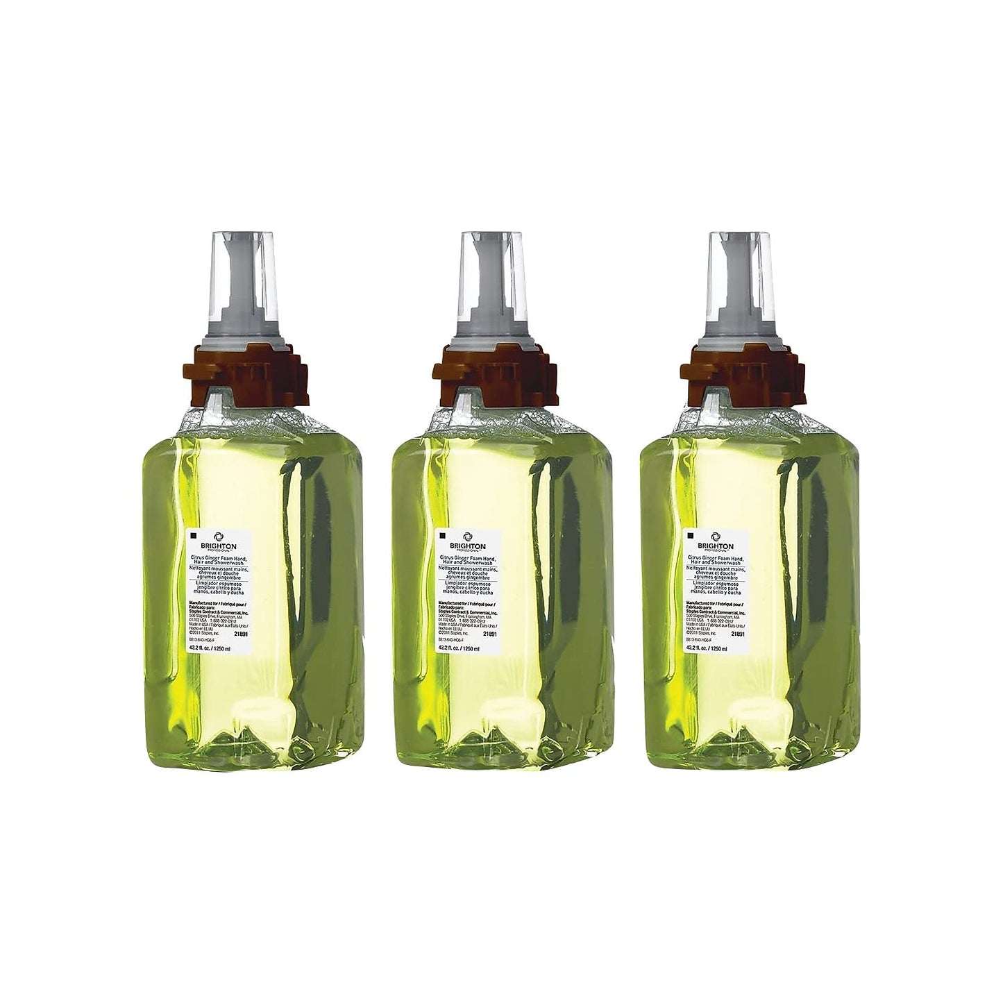 Coastwide Professional Foaming Hand Soap Refill for BP12 Dispenser, Citrus Ginger Scent, 1250 ml., 3/Carton Beauty & Personal Care BRIGHTON PROFESSIONAL