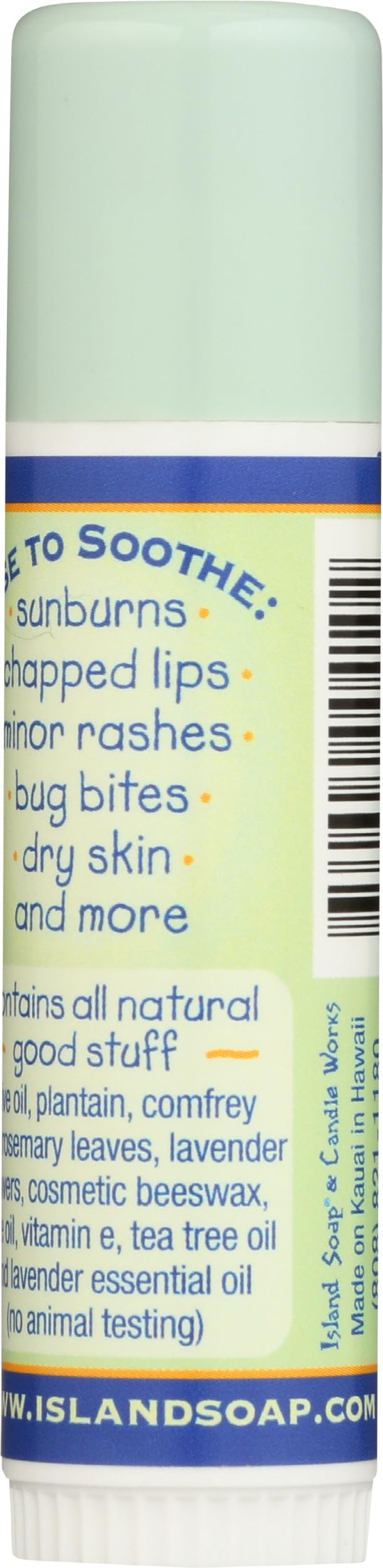 Island Soap & Candle Works Surfer’s Salve Stick - All Natural Outdoor Skin Recovery Balm - Anti Chafe Relief for Dry Skin, Sunburn, Windburn, Bug Beauty & Personal Care Island Soap & Candle Works