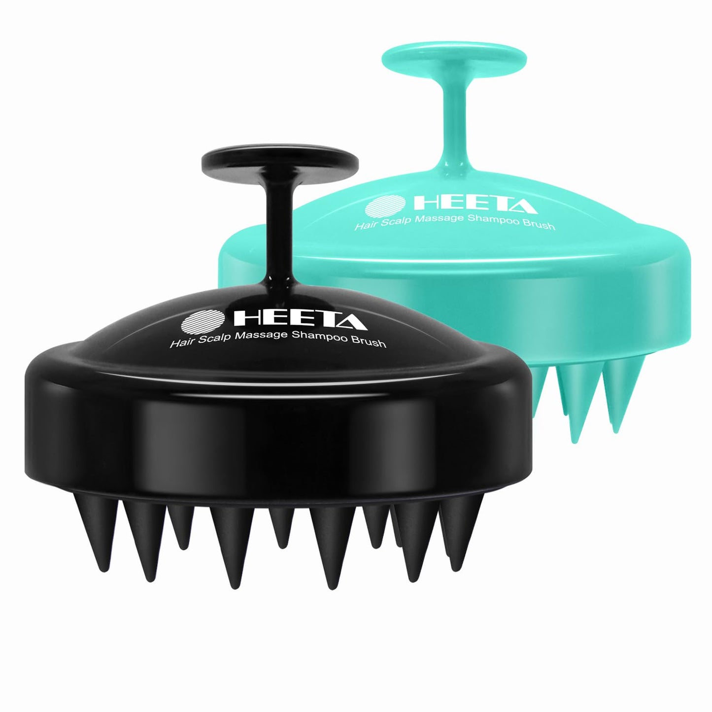 HEETA Scalp Massager Hair Growth 2-Pack, Soft Silicone Scalp Scrubber Shampoo Brush for Exfoliation Dandruff Removal Head Massage Stress Relax, Wet Beauty & Personal Care HEETA