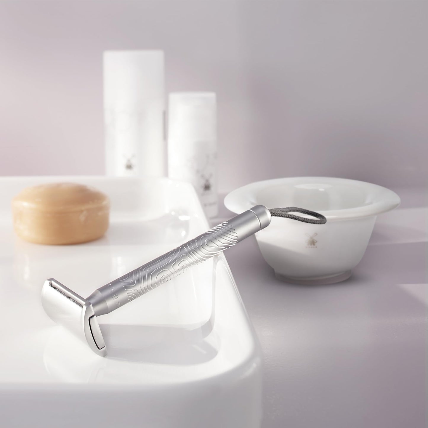 MÜHLE White Porcelain Platinum Rim Shaving Dish Beauty and Personal Care MÜHLE