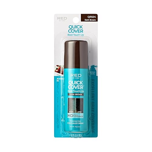 Red by Kiss Quick Cover Root Touch-Up Spray, Waterproof & Smudge-Proof Gray Coverage, Quick-Dry Formula with Jojoba Oil, Lightweight & Travel-Friendly Beauty & Personal Care Red by Kiss