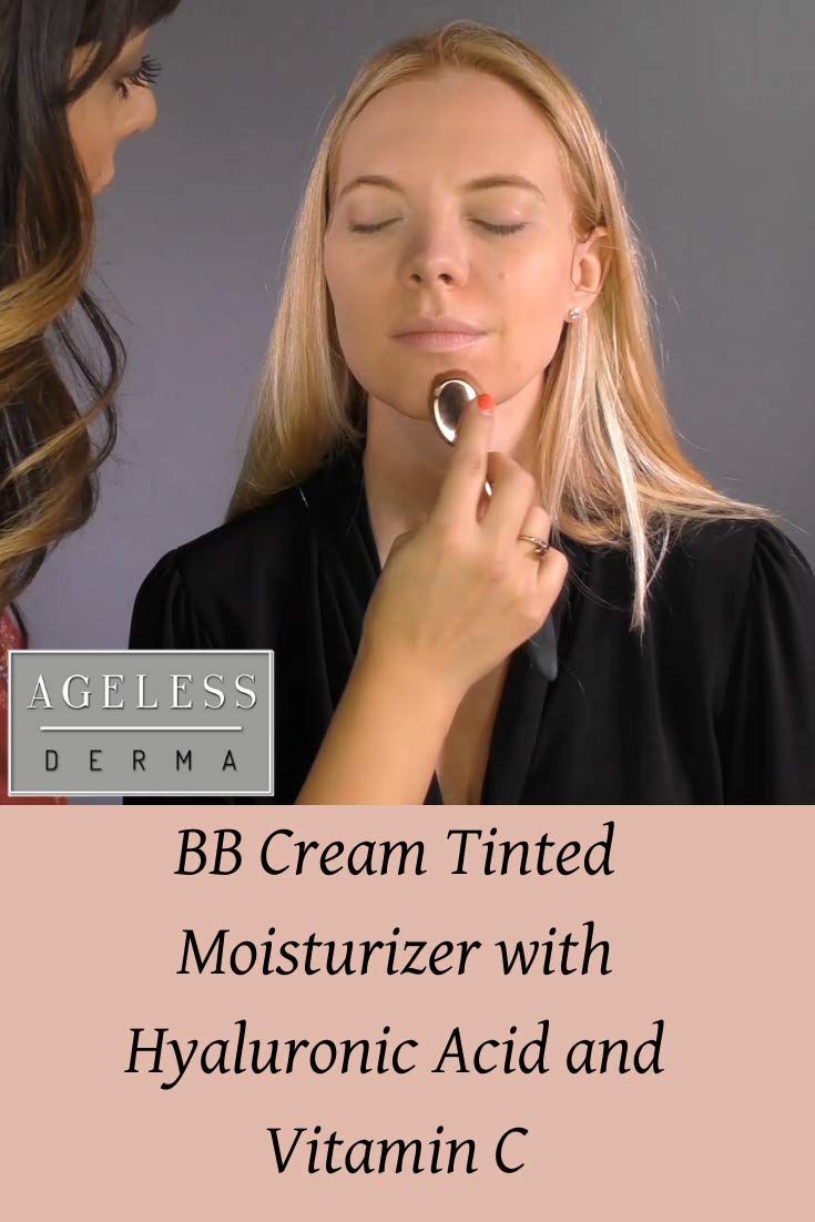 Ageless Derma BB Cream Tinted Moisturizer Foundation with Hyaluronic Acid and Vitamin C. Made in USA Beauty & Personal Care Ageless Derma