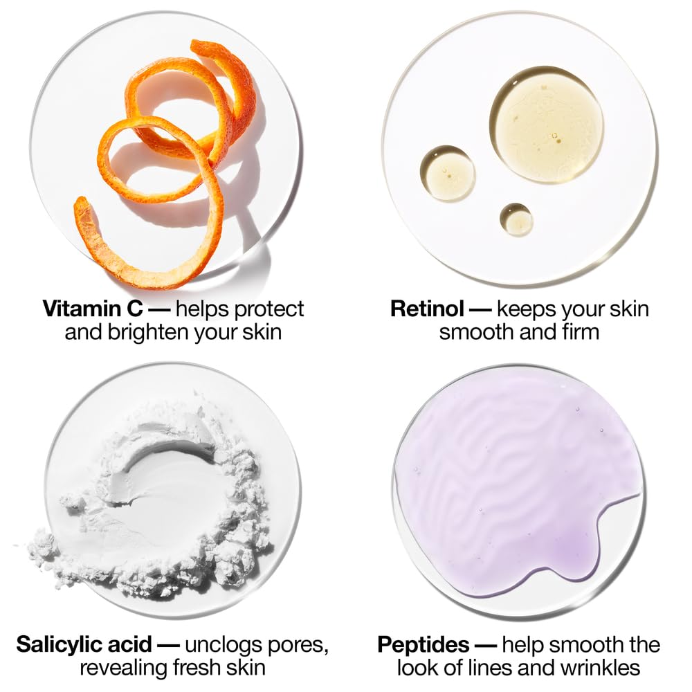 Clinique Smart Night Clinical MD Multi-Dimensional Repair Treatment Retinol With Vitamin C, Salicylic Acid + Peptides | Anti-Aging + Hydrating, 1 Fl