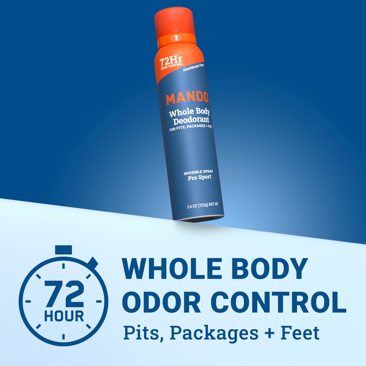 Mando Whole Body Deodorant For Men - Invisible Spray Deodorant - 72 Hour Odor Control - Low Irritation Formula - Aluminum Free, Benzene Free - 2 pack Beauty and Personal Care Mando