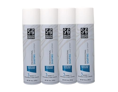 Salon Grafix Professional Shaping Hair Spray, Super Hold Unscented, 10 oz (Pack of 4) Beauty & Personal Care Salon Grafix