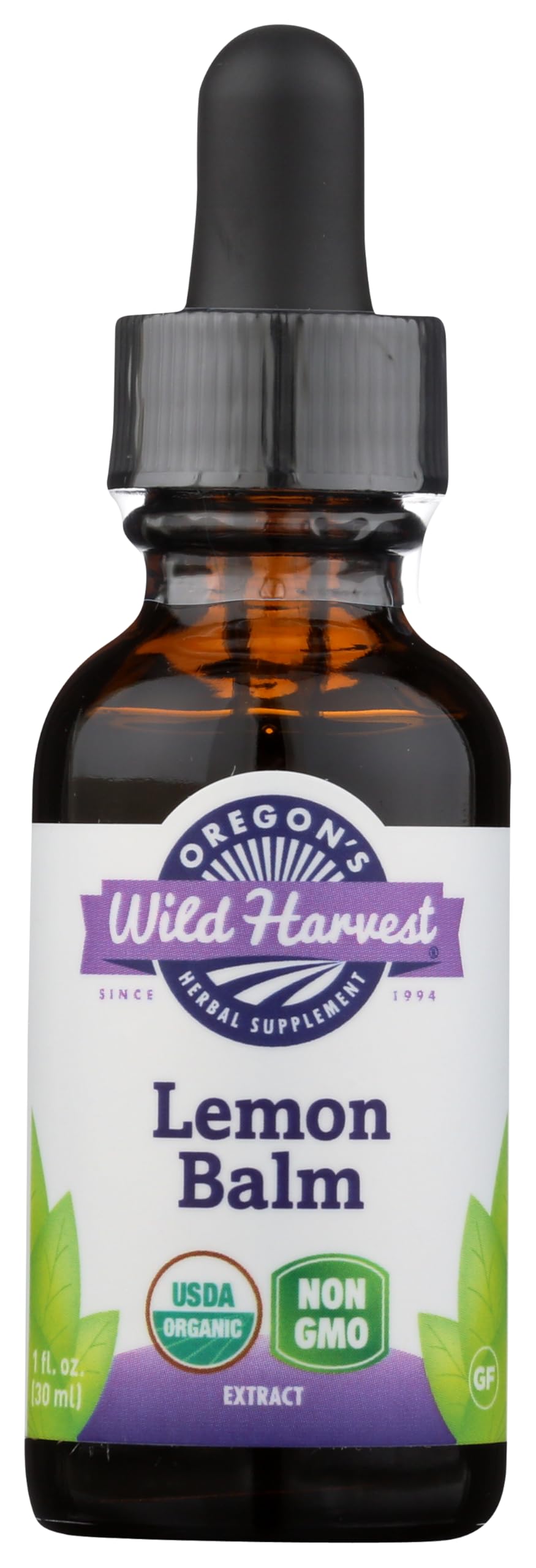 Oregon's Wild Harvest Lemon Balm Fresh 1:2 Organic Herbal Supplement, 1 Fluid Ounce Beauty & Personal Care Oregon's Wild Harvest