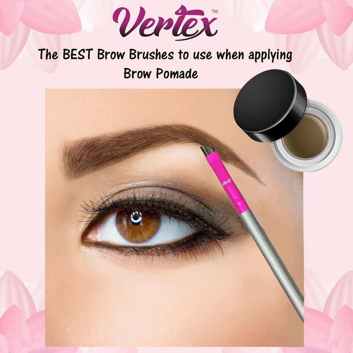 Firm Eyebrow Brush Kit For Makeup Pomade Tint Stencil Color Waterproof Applicator 2 Pc Angled Eye Brow Lamination Kit To Contour Conceal Brows Beauty & Personal Care Vertex