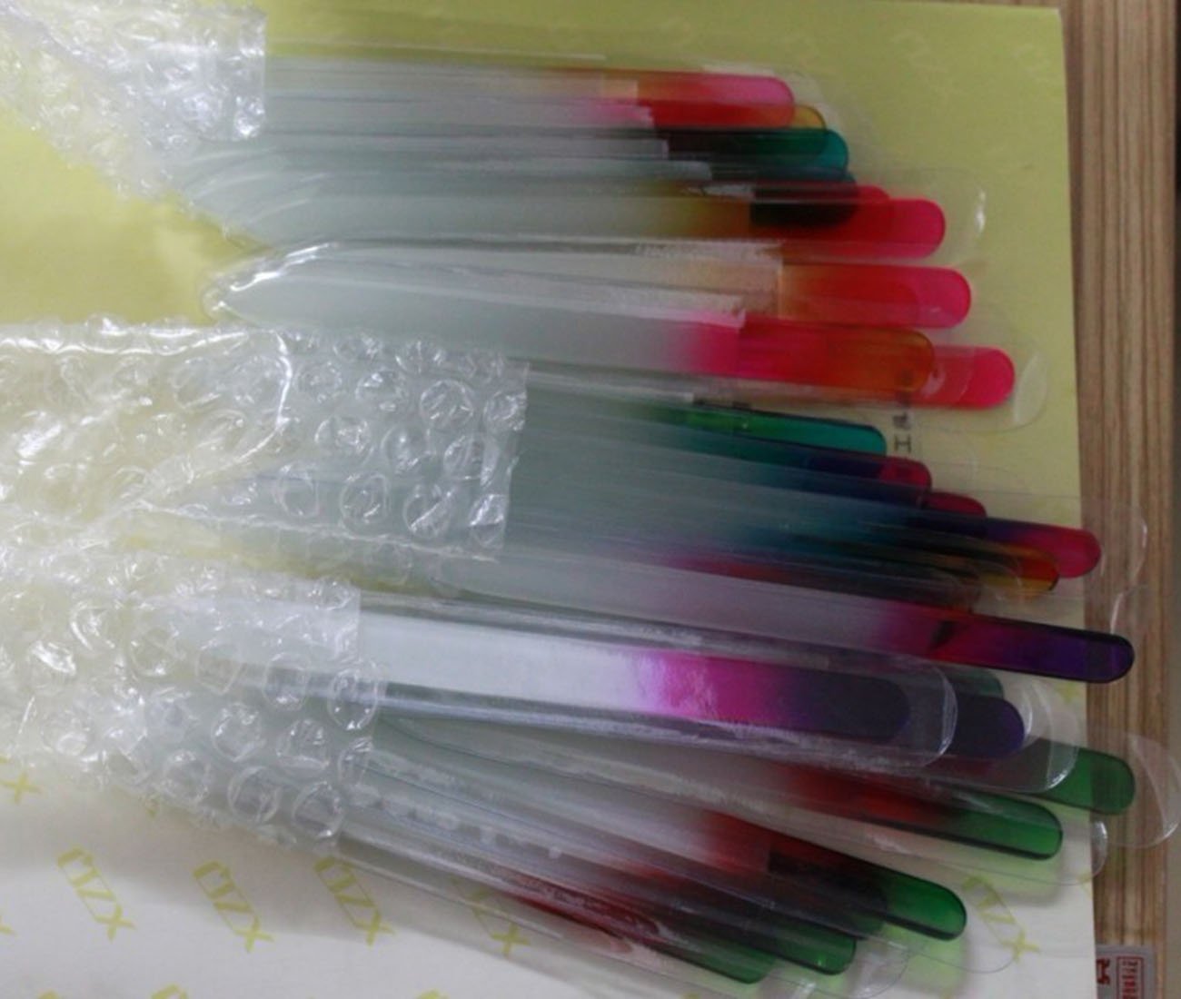Finger Angel 5Pcs Double Sided Crystal Czech Glass Nail File Mix Colors Nail Buffer Beauty & Personal Care FingerAngel