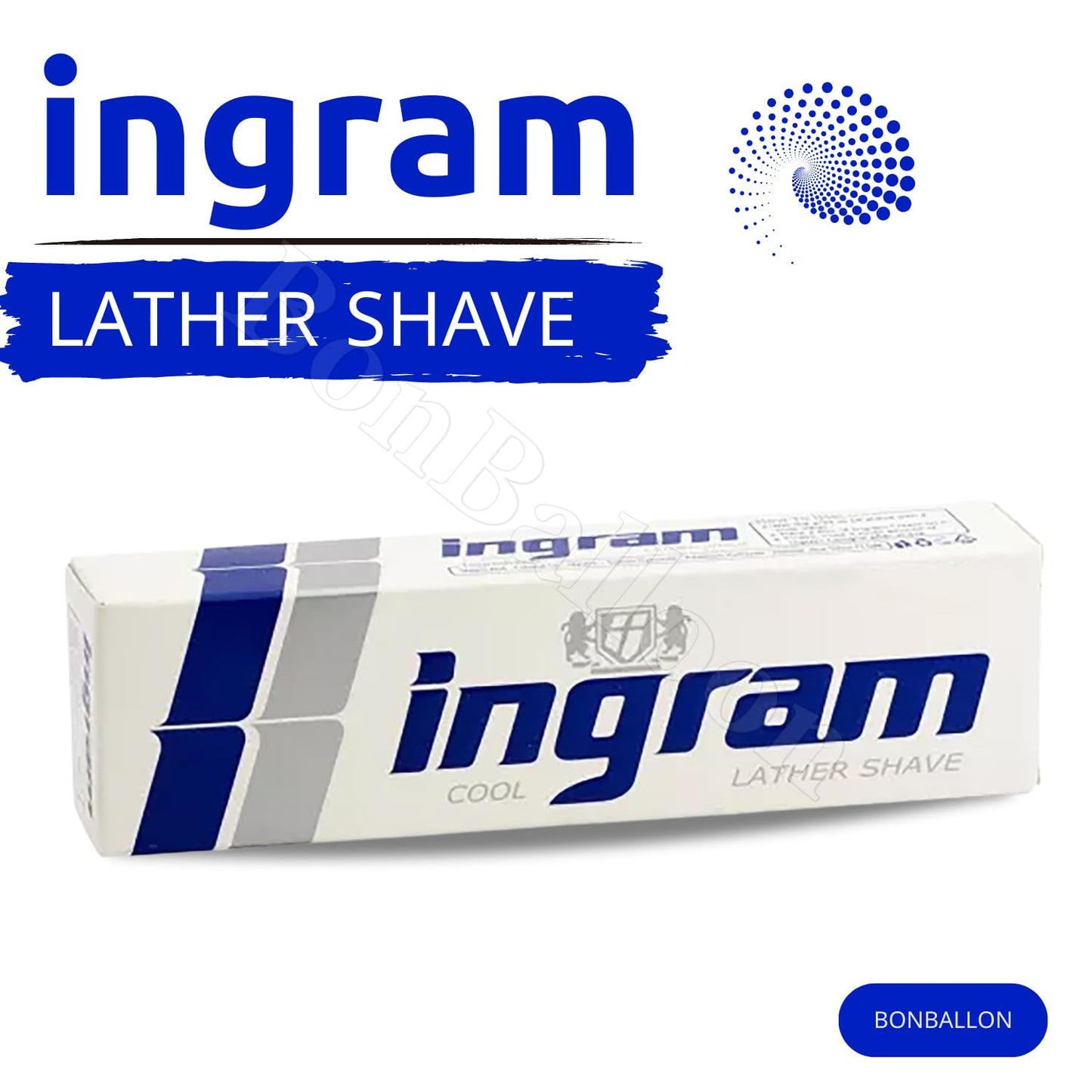 Lather Shave Cool Ingram Shaving Cream Tube 60g Glycerin Coconut Oil Made In Egypt ( 2 Pack = 4.23 oz / 120 gm ) Beauty & Personal Care bonballoon
