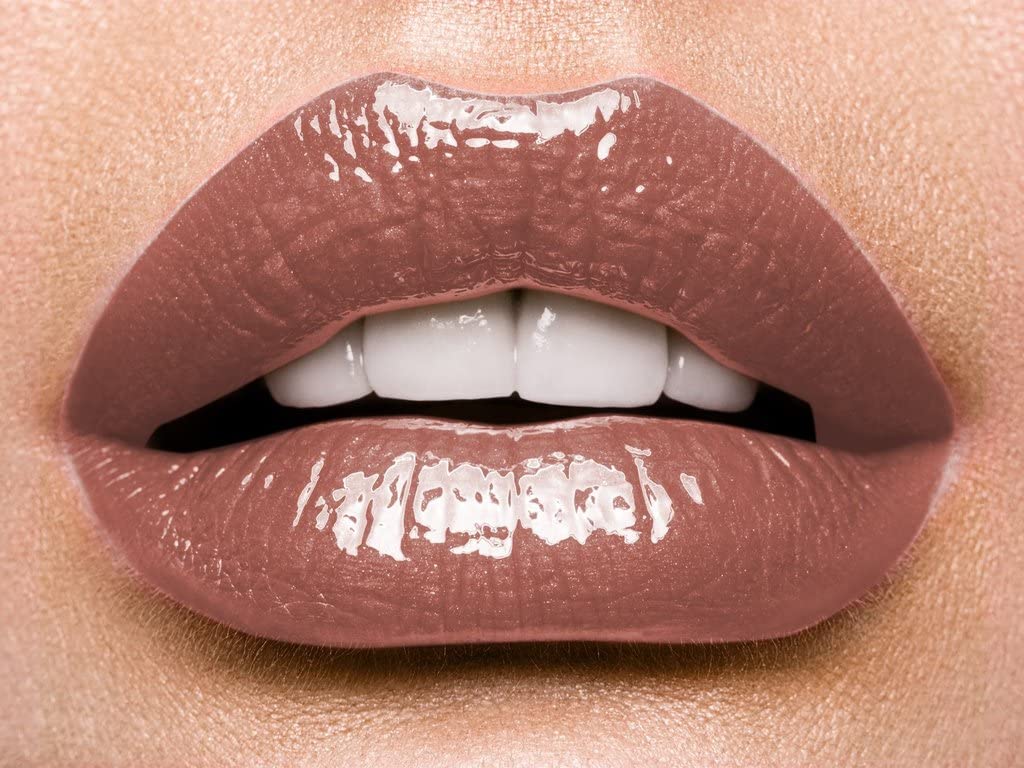 Karity THE GLOSS HIGH-SHINE LIP GLOSS LAYLA Rose Nude With Gold Shimmer Beauty & Personal Care Karity