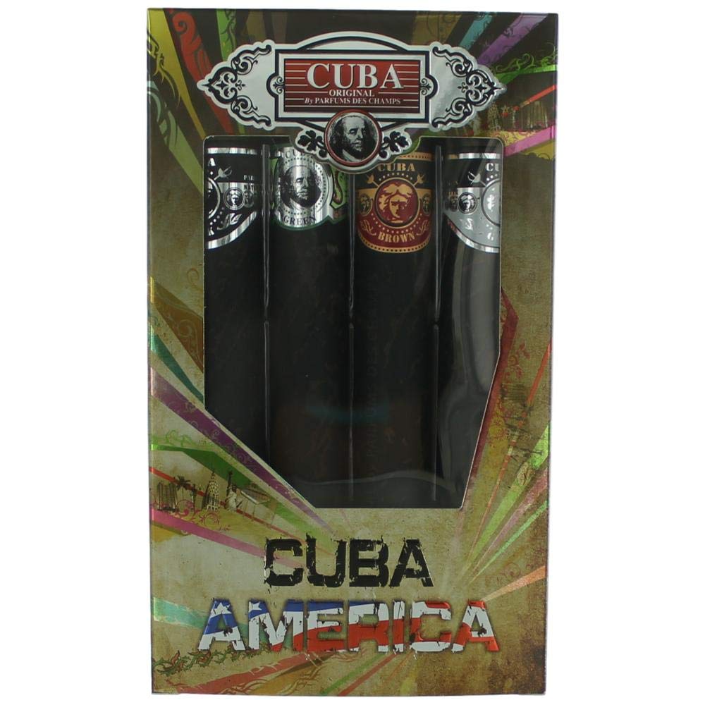 Cuba Collection By Champs For Men. Gift Set (Contains Eau De Toilette Spray 1.17 Oz / 35 Mlcuba Black & Brown & Green & Grey). Beauty & Personal Care Cuba