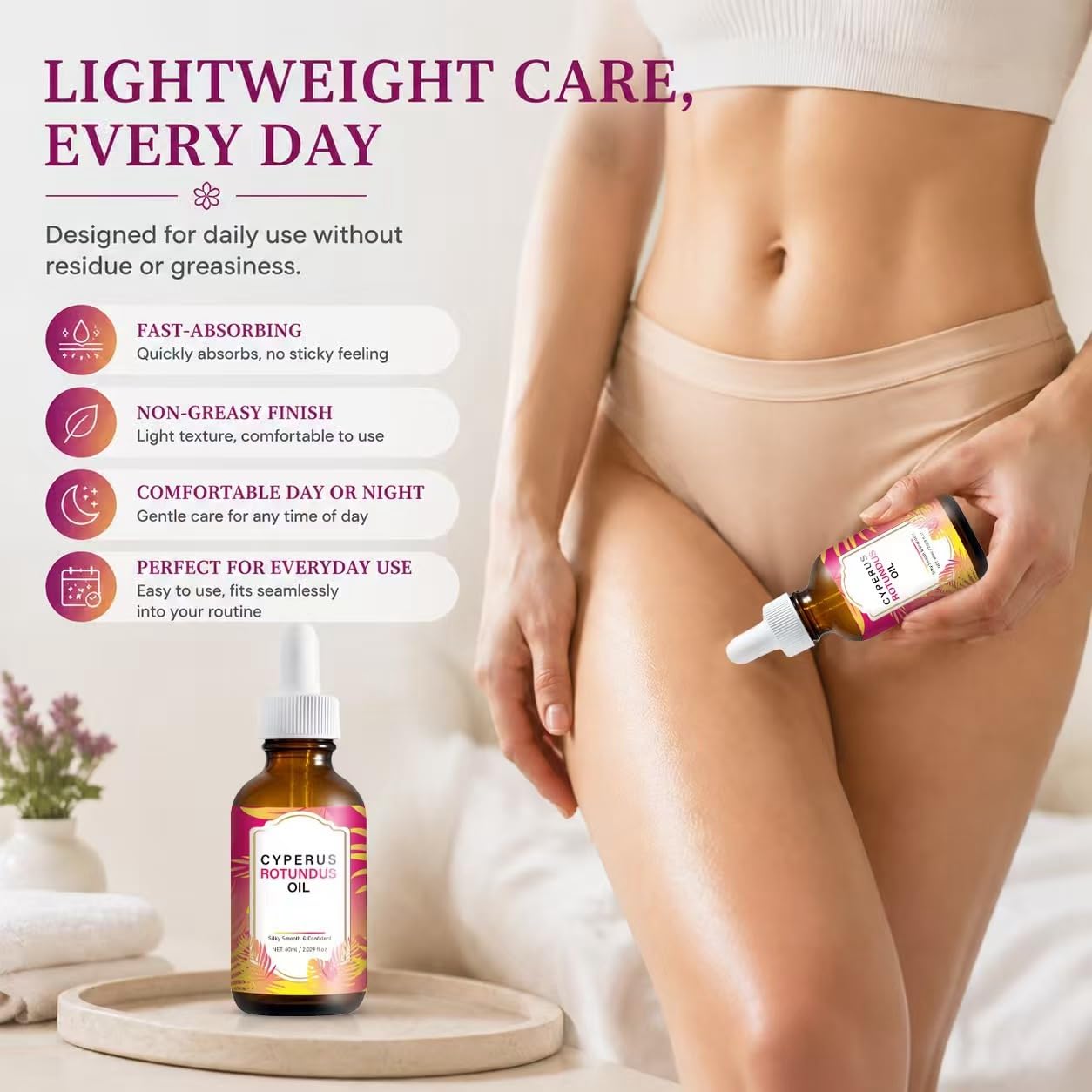 DreamCatching Cyperus Rotundus Oil, Natural for Reducing Body Hair Growth, Cyperus Rotundus Oil for Hair Removal, Reduces Unwanted Hair Growth Beauty and Personal Care DreamCatching