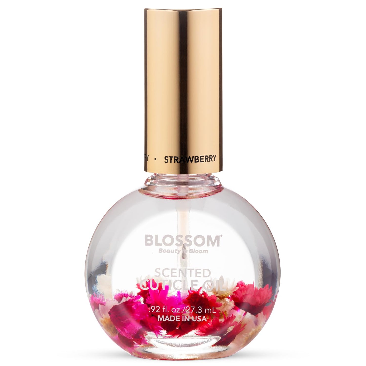 Blossom Cuticle Oil for Nails, Hydrating & Moisturizing, Scented Nail Care with Real Flowers, Made in USA, Strawberry, 0.92 fl oz Beauty & Personal Care Blossom