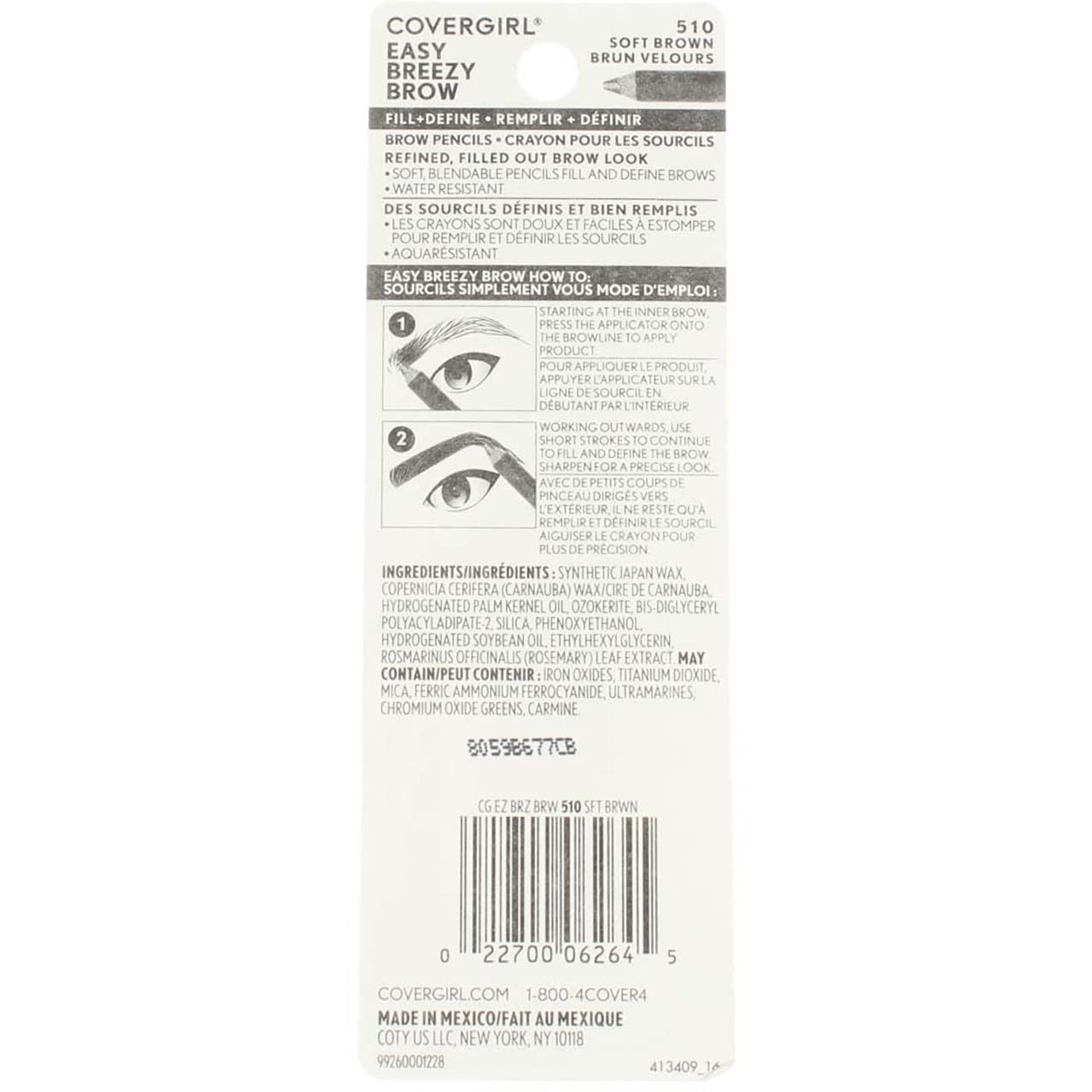 CoverGirl Brow and Eye Makers Pencil - Soft Brown (510) - 2 pk Beauty & Personal Care COVERGIRL