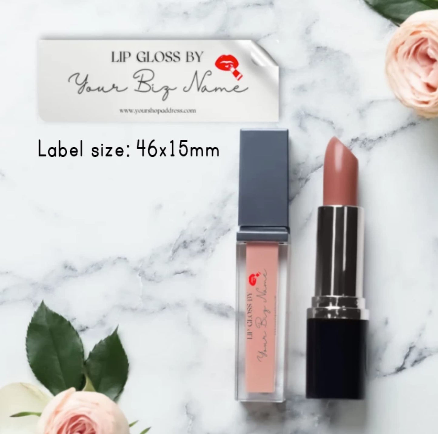 Customized 100 Pieces Clear Labels Private Personalized Lip Gloss Cosmetics etc. Waterproof Sticker. (3.5 X 6CM) Beauty & Personal Care Ter