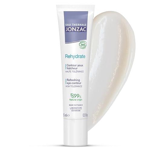 Eau Thermale Jonzac Rehydrate Organic Refreshing Eye Contour Cream - Soothing Hydration with Hyaluronic Acid For Dark Circles - For Sensitive Skin Beauty & Personal Care JONZAC