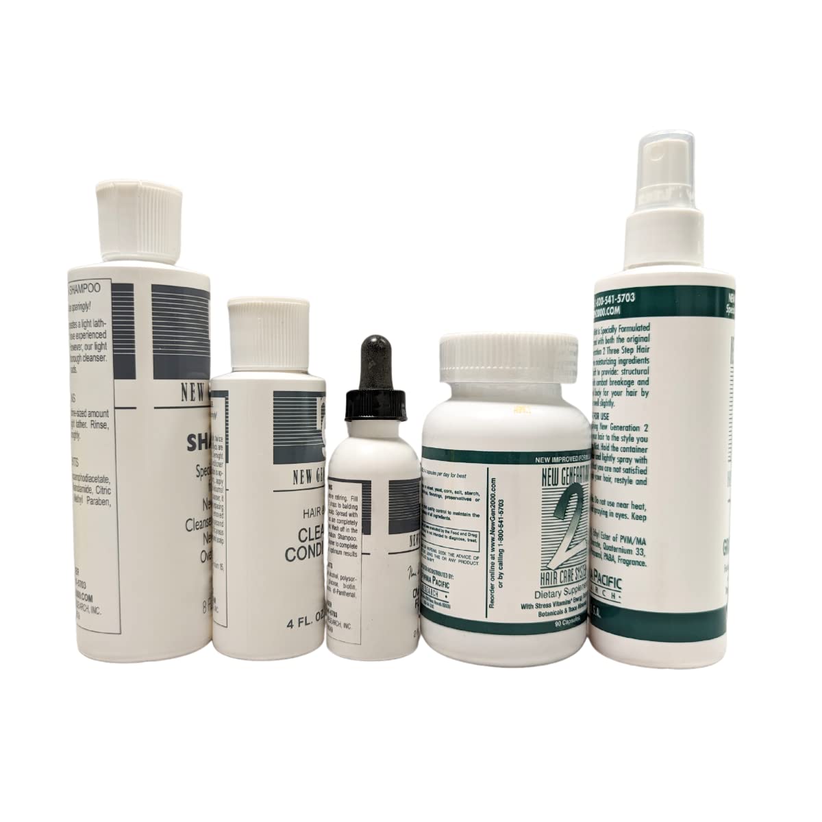 5-Piece Set New Generation Original Shampoo, Cleanser/Conditioner, Overnight Formula, Grooming Mist, Dietary Supplements - Helps to Control Hair Loss Beauty & Personal Care 5-Piece Set-Original