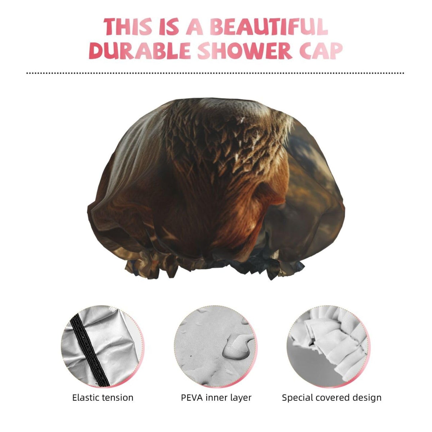 Deer Hunting Season Shower Cap For Women Reusable Double Layers Bathing Bath Cap Hair Caps Waterproof Elastic Band Ladies Spa Salon Shower Hat Hair Beauty and Personal Care GDSHJKLW