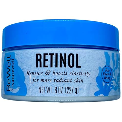 Retinol Renewing Cream for Face & Body 8oz - Advanced Anti-Aging Formula to Hydrate, Firm & Restore Skin Elasticity. Beauty & Personal Care NATURE WELL