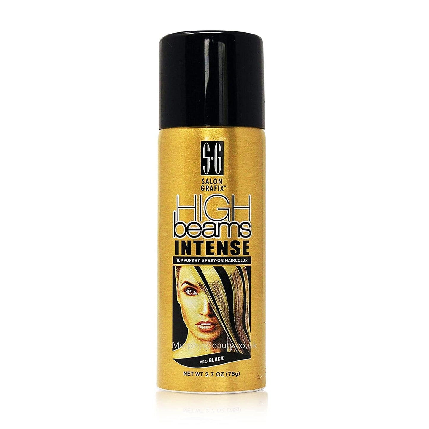 High Beams Intense Temporary Spray On Hair Color - #20 Black Aerosol 2.7 oz.-set 4 Beauty & Personal Care High Ridge