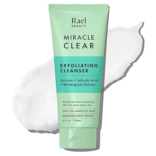 Rael Miracle Clear Facial Cleanser - Makeup Remover, Face Wash for Women, Korean Skin Care (Exfoliating Cleanser, 5.1 fl. oz) Beauty & Personal Care Rael
