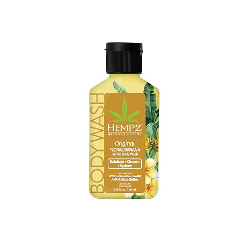 Hempz NEW Mini Body Wash, Original Herbal Travel Size Shower Gel, 2.25 oz. Beauty & Personal Care Hempz