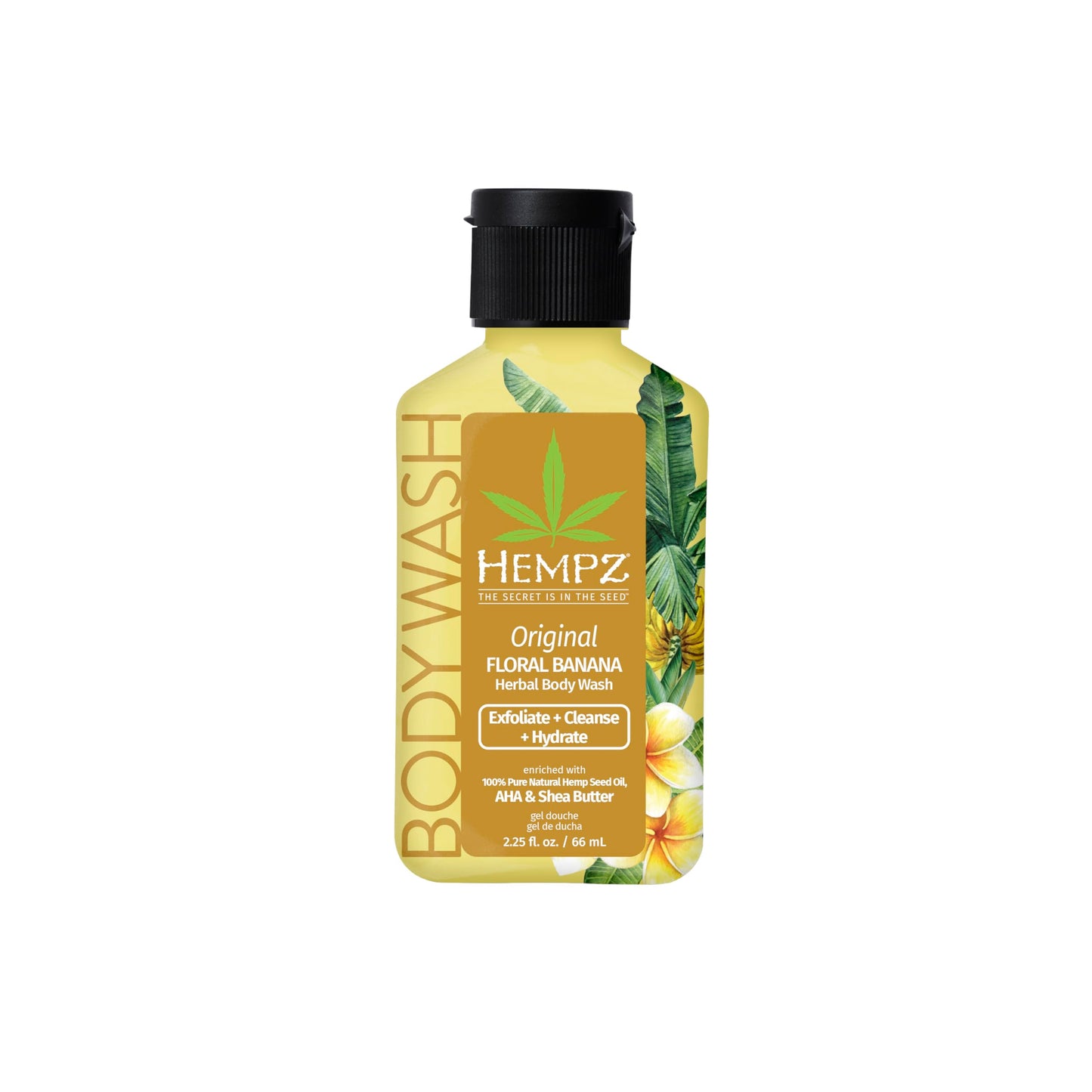 Hempz NEW Mini Body Wash, Original Herbal Travel Size Shower Gel, 2.25 oz. Beauty & Personal Care Hempz