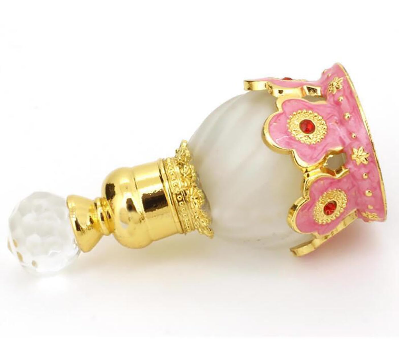 Suoirblss 0.5oz Retro Metal and Glass Perfume Bottle Refillable Empty Aromatherapy Essential Oil Bottle Beauty & Personal Care Suoirblss