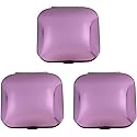 Set of 3 Contemporary Square Clamshell Compact Mirrors with Reflective Finish (Pink) Beauty & Personal Care Stephanie Imports