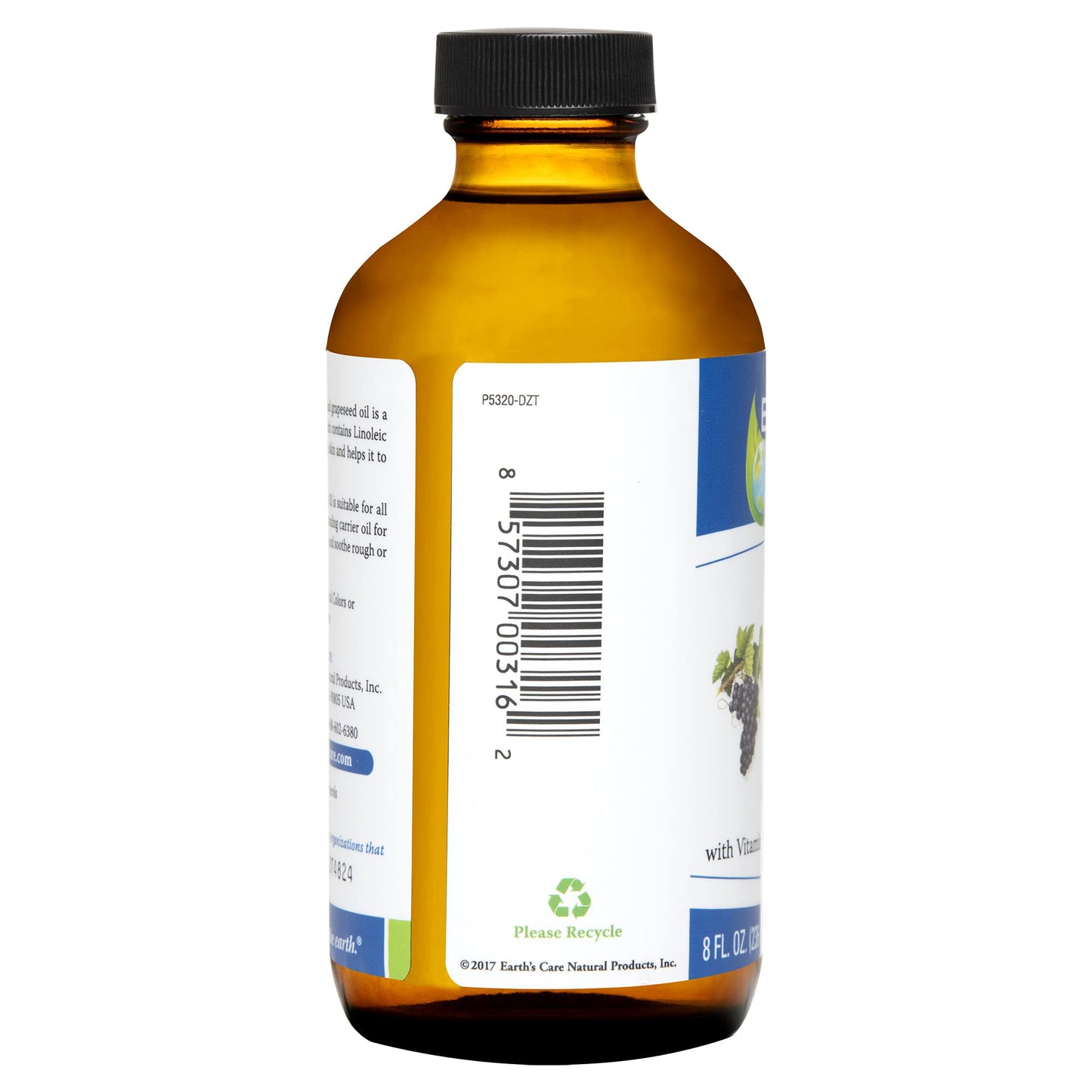 Earth’s Care Grapeseed Oil - Natural Expeller Pressed Grapeseed Oil for Skin and Hair - Lightweight Body Oil for Dry Skin 8 FL. OZ. Beauty & Personal Care Earth's Care