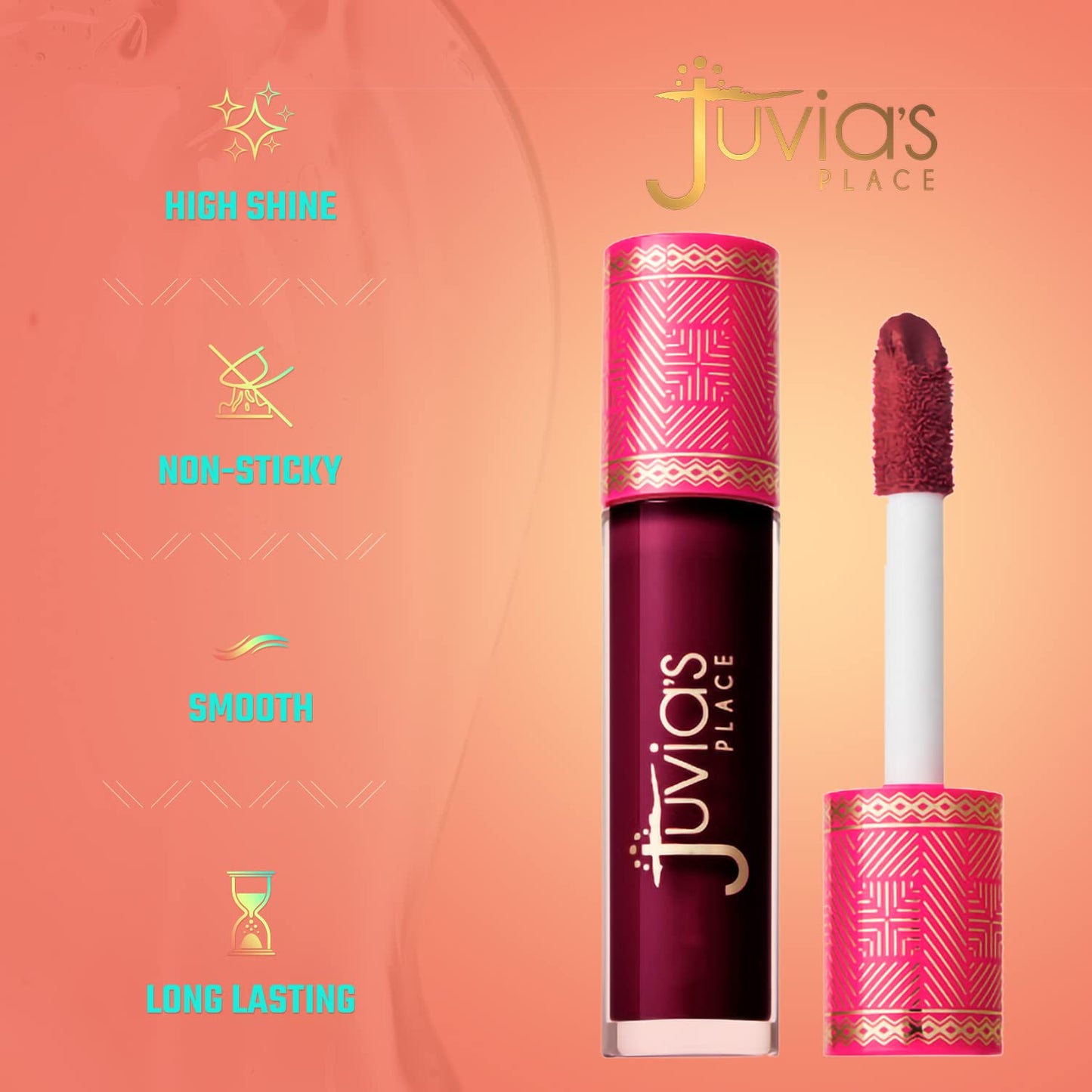 Juvia's Place Lip Gloss Reflect Maroon, Long Lasting Hydrating The Reds & Berries 0.16 oz Beauty & Personal Care Juvia's Place
