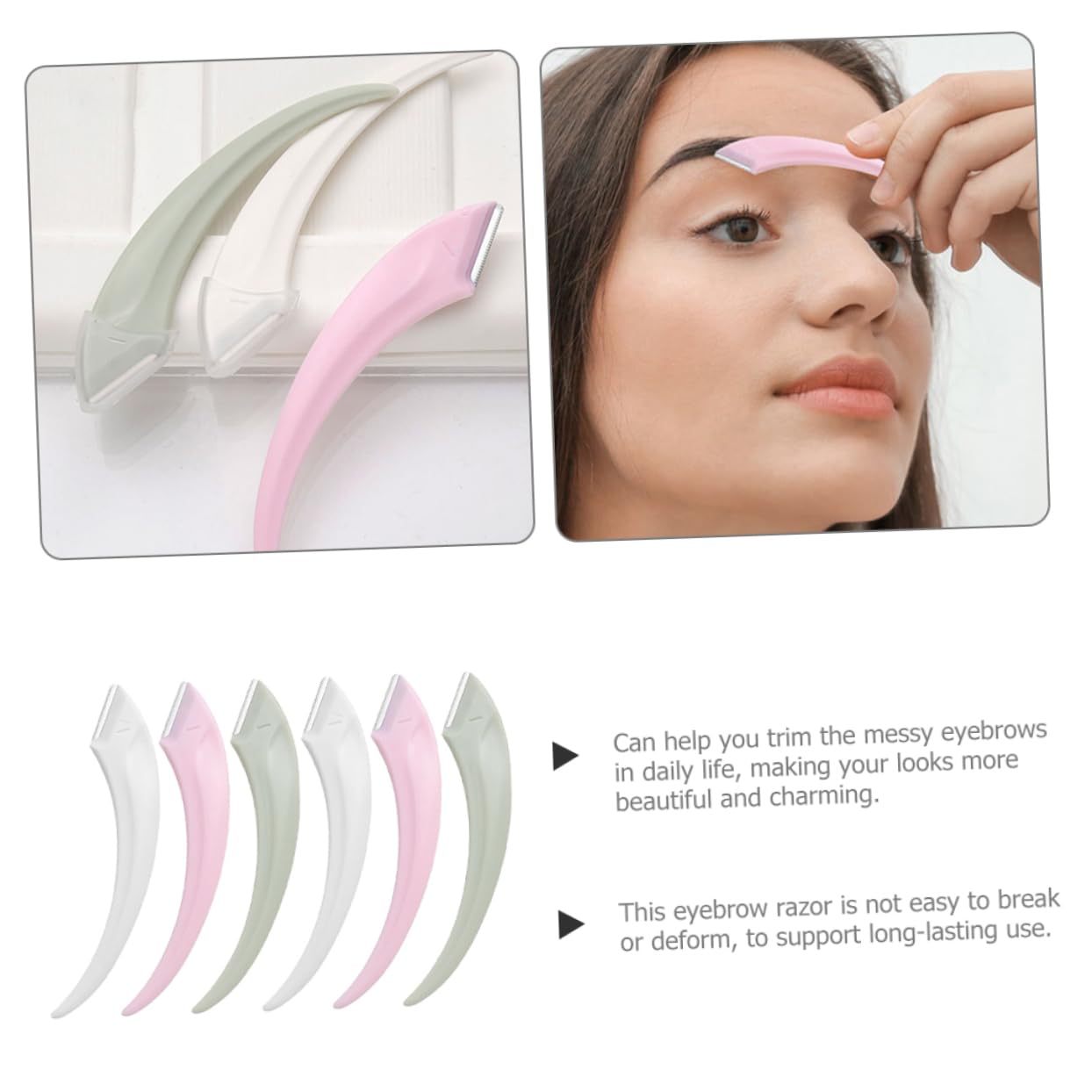 FOMIYES 2sets Stainless Steel Face Razors for Women Eyebrow Shaver Facial Hair Removal Tool 6pcs*2 Beauty and Personal Care FOMIYES