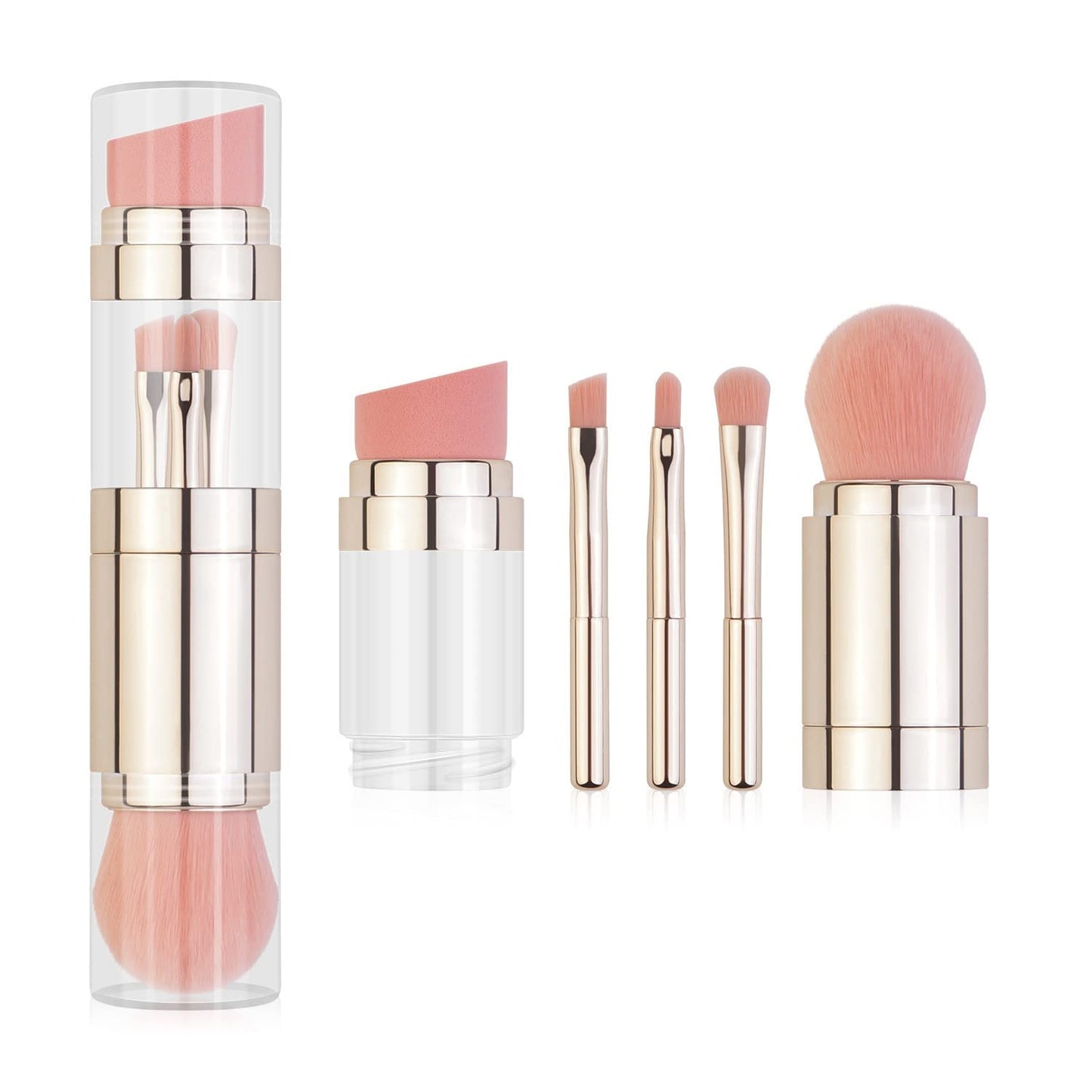 Liasun 5 In 1 Exquisite Multi-function Makeup Brushes Funny Combination Design - Blush Brush, Eyeshadow Brush, Angled Brow Brush,Blending Brush Beauty & Personal Care Liasun