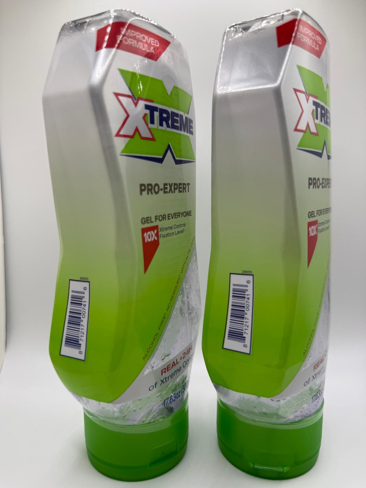Xtreme Pro-Expert Clear Styling Hair Gel, Alcohol Free, Squeeze Bottle 17.63 Oz (2 Pack) Beauty & Personal Care Xtreme