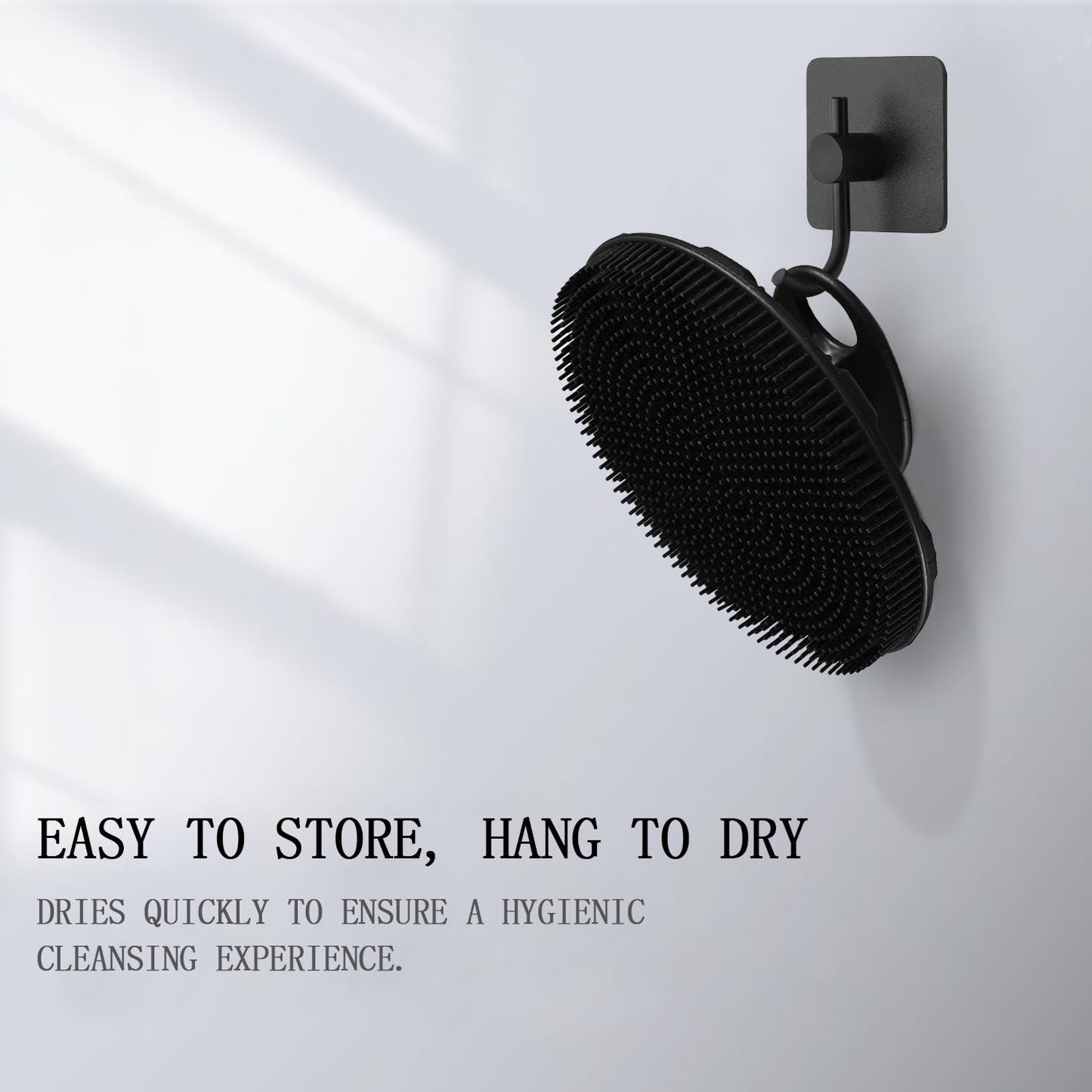 INNERNEED Food-Grade Soft Silicone Body Scrubber Shower Brush Handheld Cleansing Skin Brush, Gentle Exfoliating and Lather Well (Black) Beauty & Personal Care INNERNEED