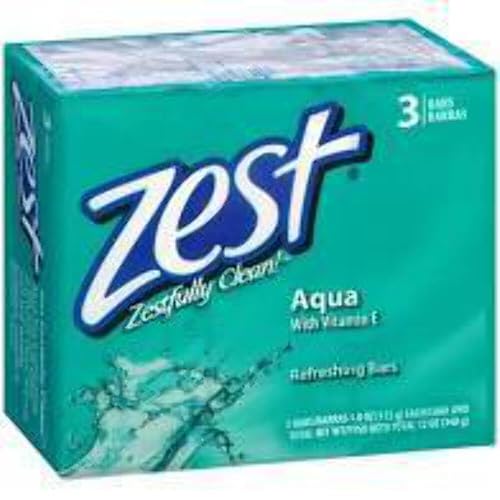 Zest Deodorant Bar Soap, 3 Count, Aqua, 12 Ounce Beauty & Personal Care Zest