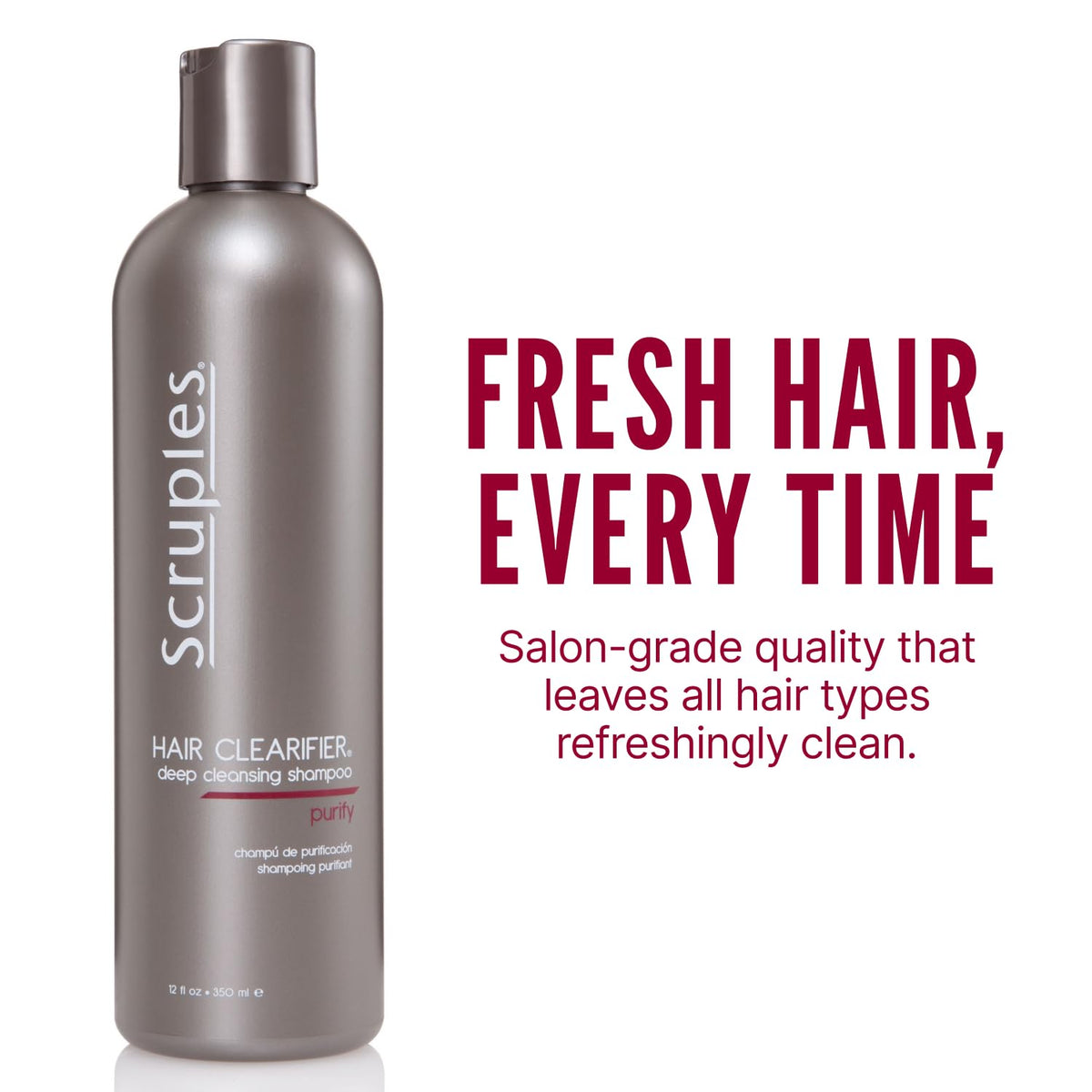 Scruples Hair Clearifier Shampoo - Professional Grade Deep Cleansing Shampoo - Clarifying Agents Remove Metals, Minerals and Chlorine - Detox and