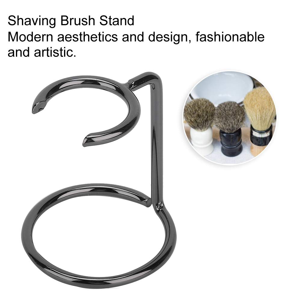 Razor and Shaving Brush Stand, Stainless Steel Shave Brush Holder Razor Storage Shaving Kit Fits Most Razors and Brushes for Salon Home Travel Beauty and Personal Care BORDSTRACT
