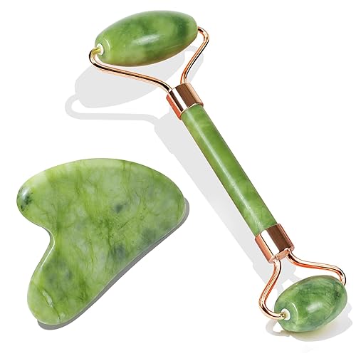 BAIMEI IcyMe Jade Face Roller & Gua Sha, Facial Beauty Skin Care Tools, Self Care Gift for Men Women, Massager for Face, Eyes, Neck, Relieve Fine Beauty & Personal Care BAIMEI