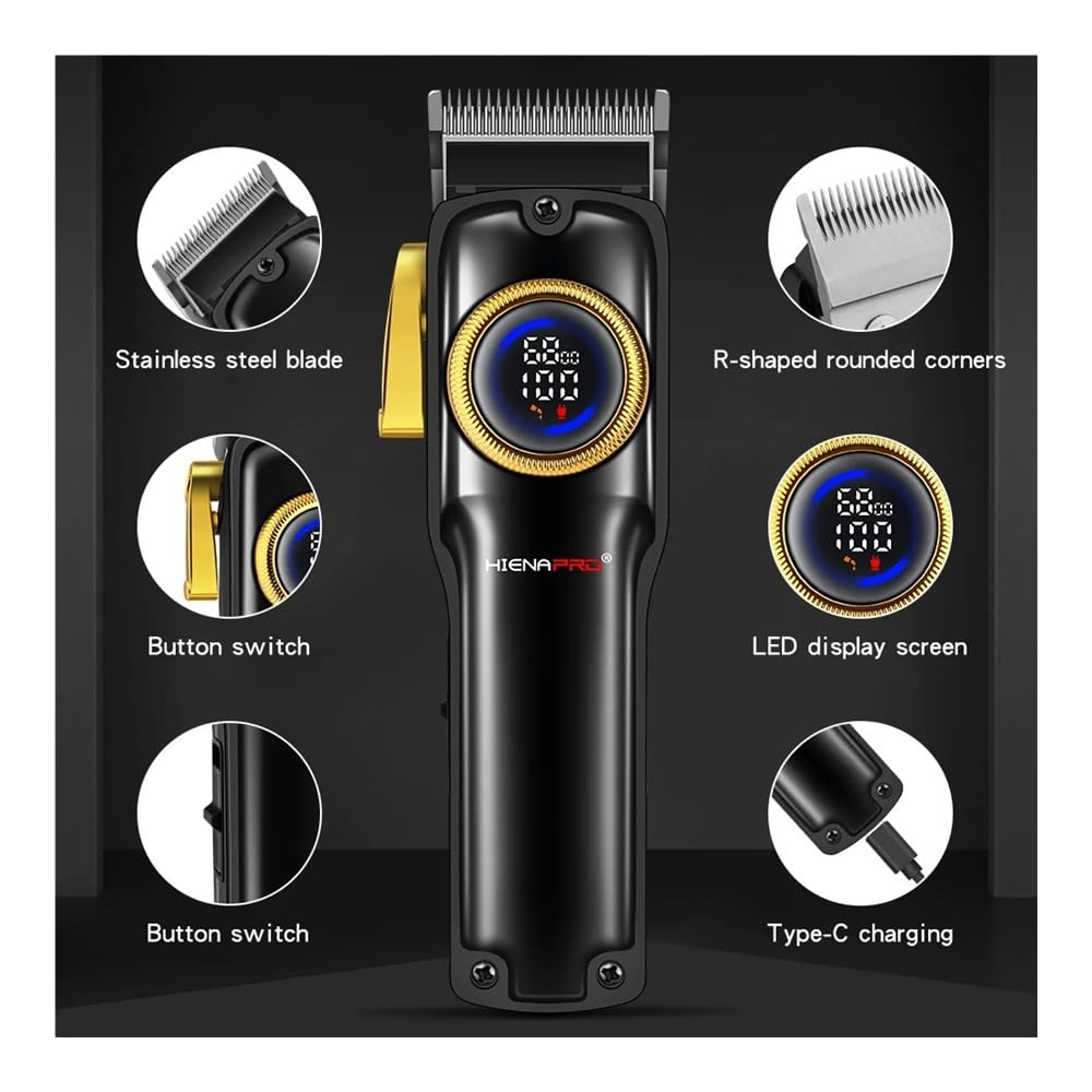 EWKYLSEM Razors Professional Men's Cordless Hair Clipper USB Rechargeable LED Smart Display Hair Trimmer Perfect Holiday Gift Beauty and Personal Care EWKYLSEM
