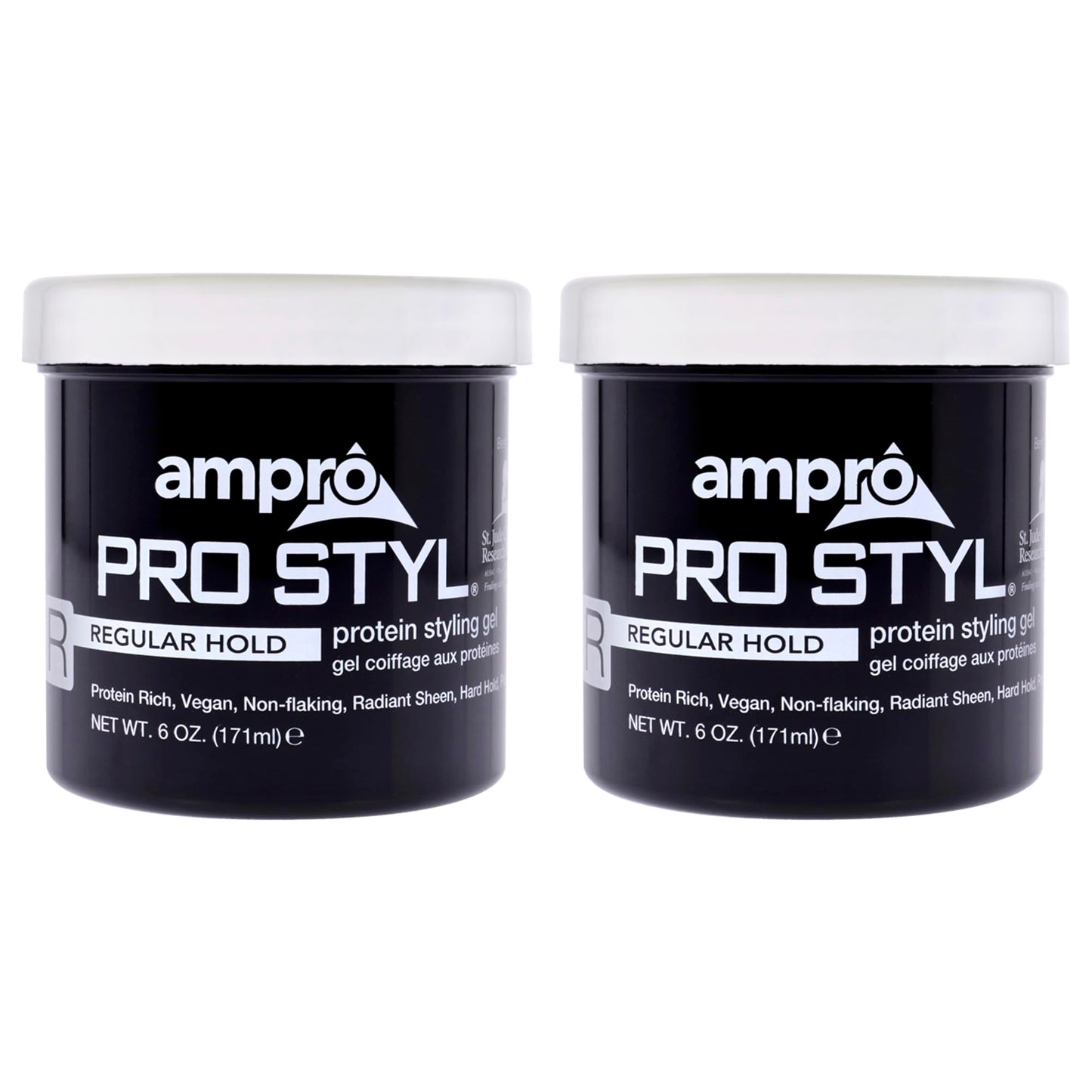 AmPro Pro Styl Styling Gel - Non-Flaking, Alcohol Free, Vegan Formula - Flexible, Touchable Hold for All Hair Textures - Regular - 2 pc Beauty & Personal Care AmPro