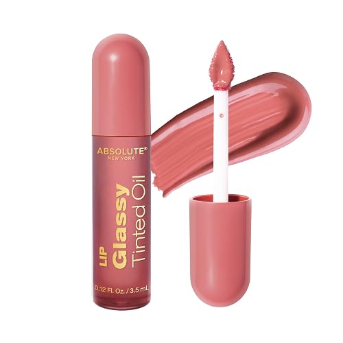Absolute New York Dewy Water Lip and Cheek Tint, Glassy Tinted Lip Oil, with Vitamin E, Squalane and Jojoba Seed Oil (MLTN03 Strawberry Mousse) Beauty & Personal Care Absolute New York