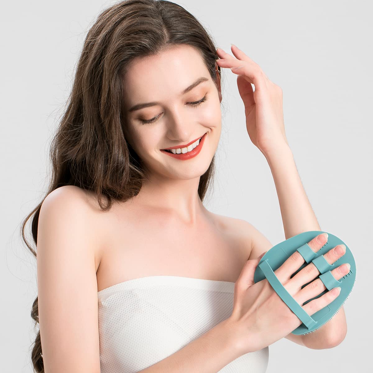 1 Pack Soft Silicone Shower Brush, Body Scrubber Exfoliating Skin Massage Beauty and Personal Care HOMMIESAFE