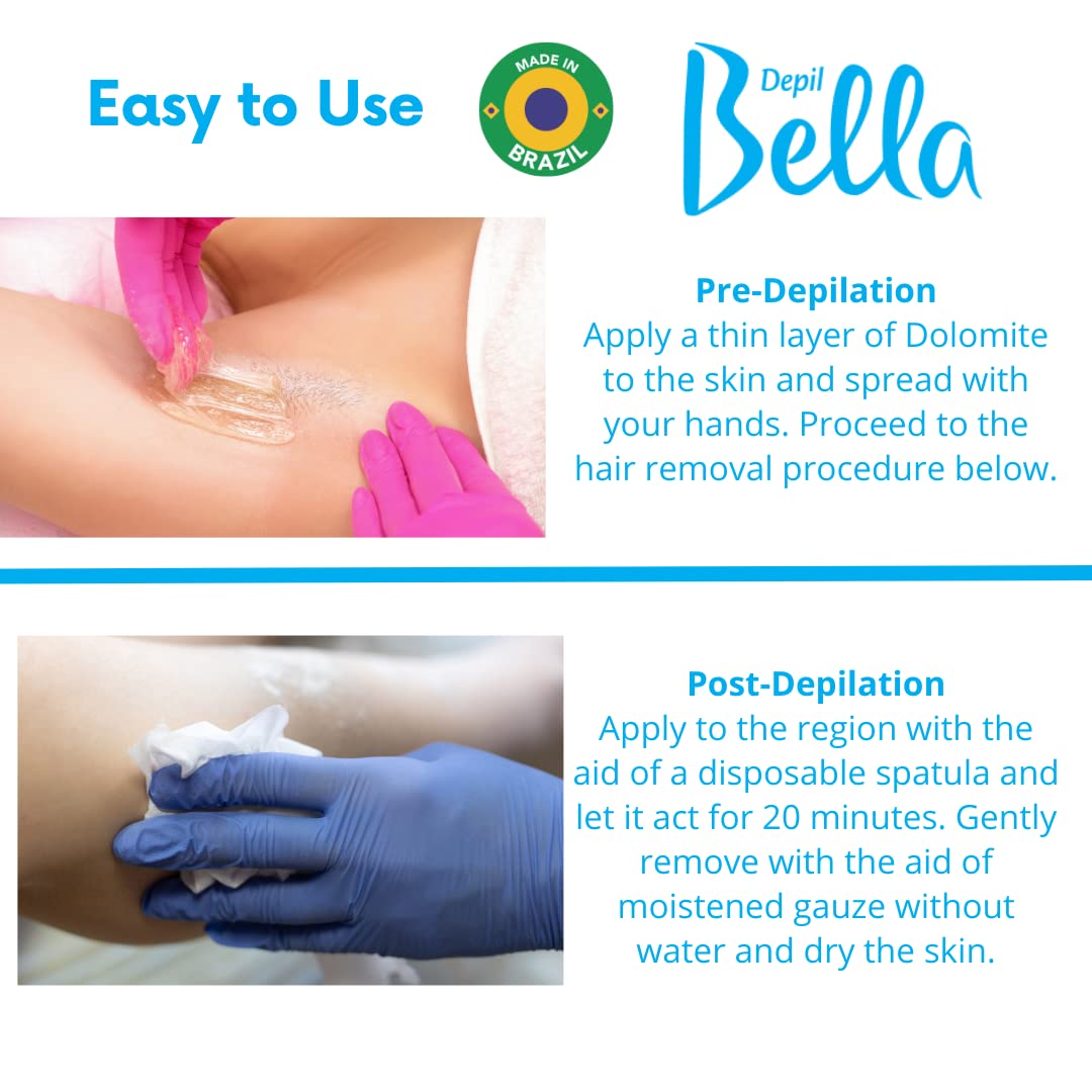 Depil Bella Dolomite Powder for Pre and Post Waxing - Body and Facial - 800g Beauty and Personal Care DEPIL BELLA